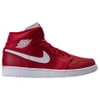 Nike Men's Air Jordan Retro 1 Mid Retro Basketball Shoes, Red In Gym Red/ White/ White