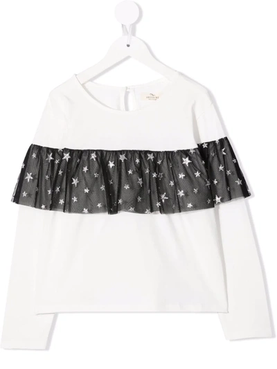 Andorine Teen Stars-embellished Organic Cotton T-shirt In White