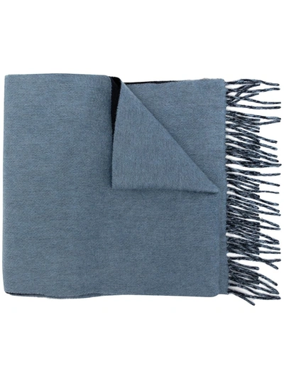 N•peal Doubleface Cashmere Scarf In Blue