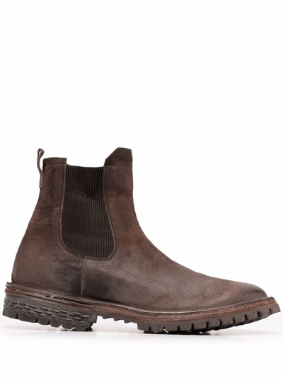 Moma Chelsea Ankle Boots In Brown