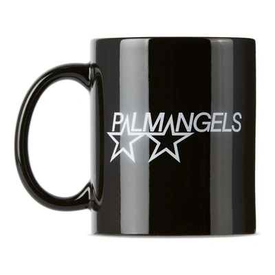 Palm Angels Black Racing Stars Coffee Mug