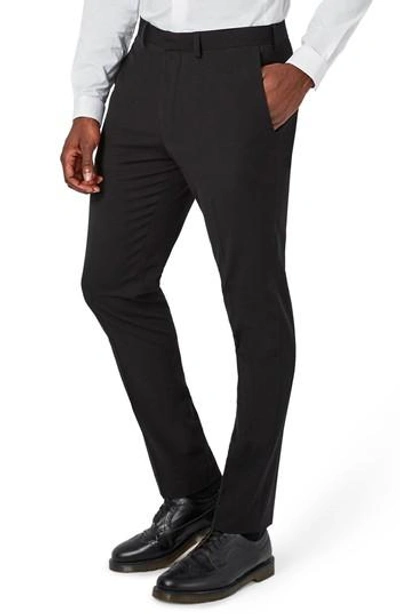 Topman Muscle Fit Suit Trousers In Black