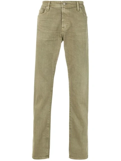 Ag Ives Extended-length Twill Pants - Extended Length In Green