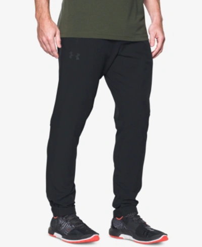 Under Armour Tapered Slim Fit Woven Training Pants In Black