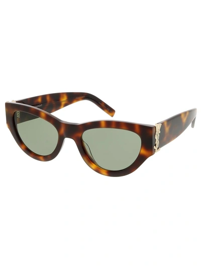 Saint Laurent Sl M94 Eyewear In Havana Havana Green
