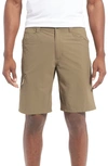 Patagonia Quandary Water Repellent Stretch Hiking Shorts In Ash Tan