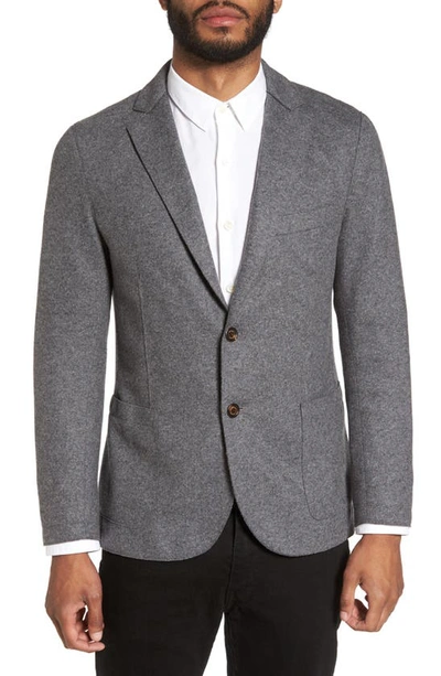 Eleventy Slim Fit Wool Blend Sport Coat In Smoke Grey Melange