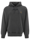 Carhartt Nelson Logo-patch Cotton Hoodie In Grey