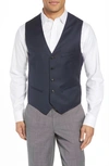 Ted Baker Troy Slim Fit Solid Wool Vest In Blue