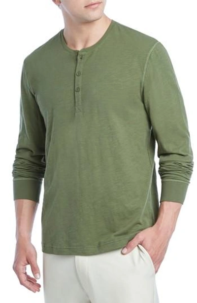 2(x)ist Cotton Henley In Olive Camo