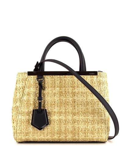 Pre-owned Fendi Small 2 Jours 2way Bag In Neutrals