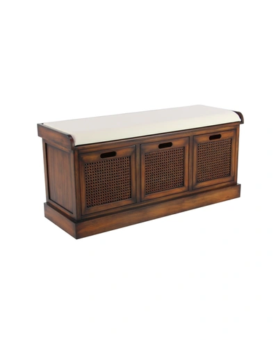 Rosemary Lane Traditional Storage Bench In Brown