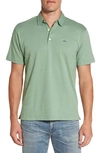 Patagonia 'trout Fitz Roy' Organic Cotton Polo In Transit Green