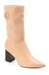 Journee Collection Wilo Vegan Leather Boot In Tan