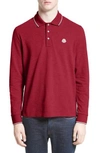 Moncler Maglia Long Sleeve Polo In Red