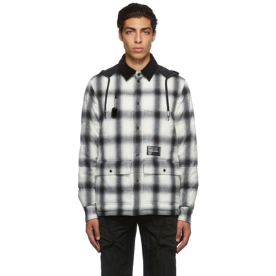 Moncler Genius 7 Moncler Frgmt Hiroshi Fujiwara Morany Down Cotton Flannel Jacket In Charcoal