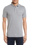 Ted Baker Derry Modern Slim Fit Polo In Grey Marl
