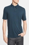 James Perse Slim Fit Sueded Jersey Polo In Laurel