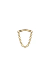 Maria Tash Single Chain Drape Stud Earring In Yellow Gold