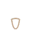 Maria Tash Single Chain Drape Stud Earring In Rose Gold