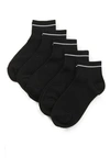 Stems Women's Sport With Line Detail Socks, Pack Of 5 In Black