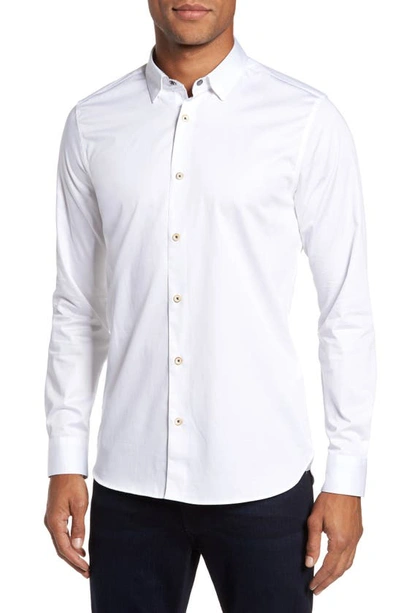 Ted Baker Marsay Modern Slim Fit Sport Shirt In White
