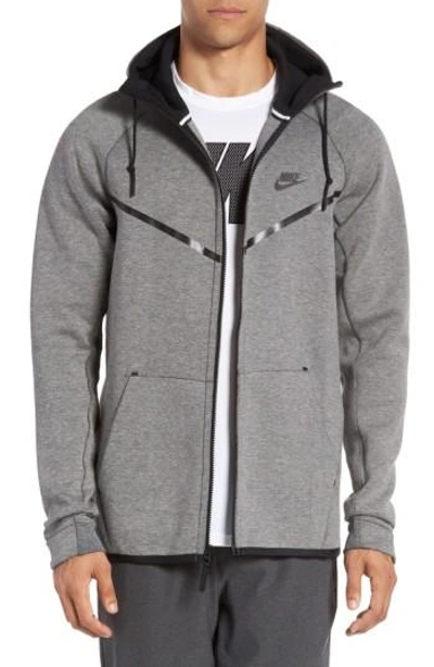 Nike Men's Tech Fleece Windrunner Full-zip Hoodie, Grey In Carbon Heather/  Black | ModeSens