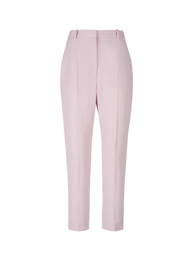 Alexander Mcqueen Cropped Tailored Trousers In Rosa