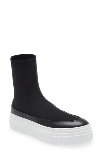 Khaite Ludlow Stretch Sock Sneakers In Black