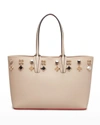 Christian Louboutin Cabata Small Empire Spikes Leather Tote Bag In Taupe