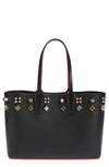 Christian Louboutin Cabata Empire Spike Studded Leather Tote Bag In Black Multi
