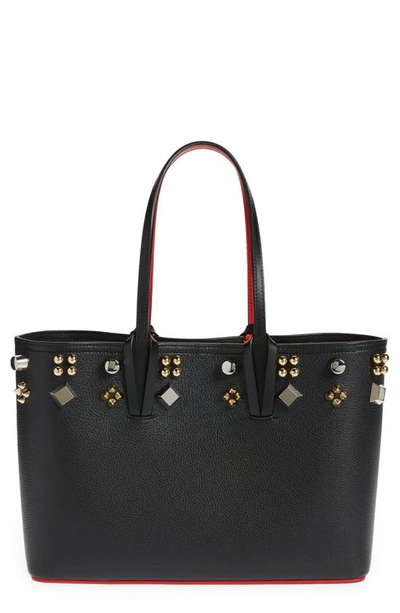Christian Louboutin Cabata Empire Spike Studded Leather Tote Bag in Leche