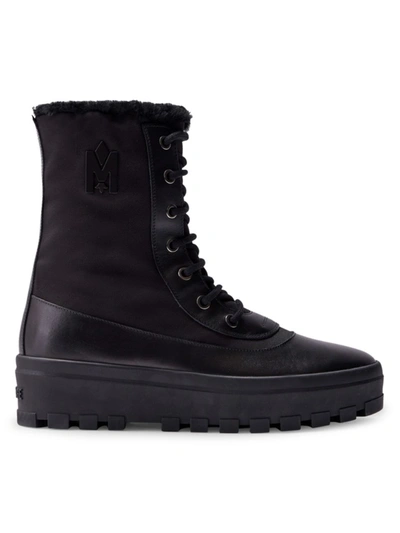 Mackage Shearling-lined Lug-sole Boots In Black