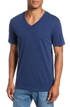 James Perse Short Sleeve V-neck T-shirt In Air Force Blue