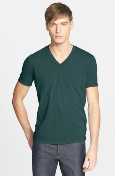 James Perse Short Sleeve V-neck T-shirt In Laurel