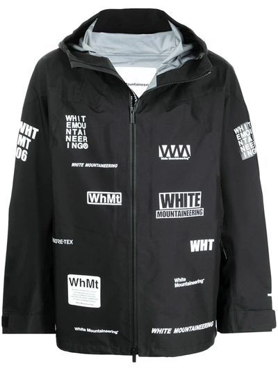 White Mountaineering Graphic-print Zip-up Lightweight Jacket In Black