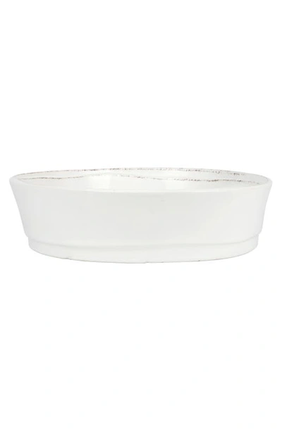 Vietri Lastra Pie Dish In White