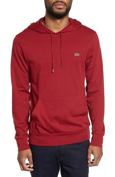 Lacoste Pullover Hoodie In Turkey Red