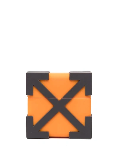Off-white Arrows Airpods Pro Case Orange And Dark Grey