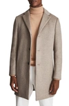 Reiss Gable Epsom Wool Blend Overcoat In Oatmeal