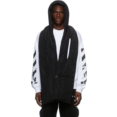 Off-white Black Hooded Puffer Scarf