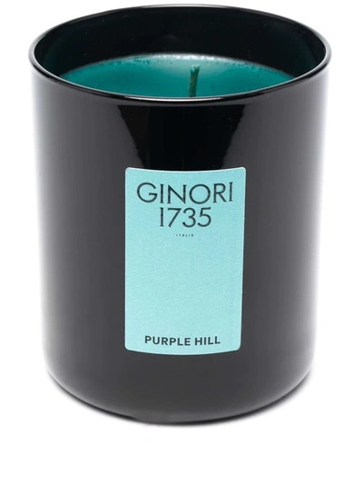 Ginori 1735 Logo-print Glass Candle In Schwarz