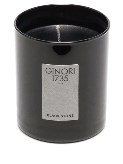Ginori 1735 Black Stone Scented Candle In Schwarz