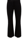 Alexander Mcqueen Cropped Flared Trousers In Black