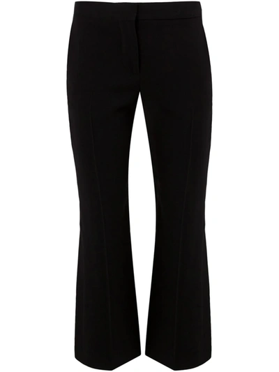 Alexander Mcqueen Cropped Flared Trousers In Black