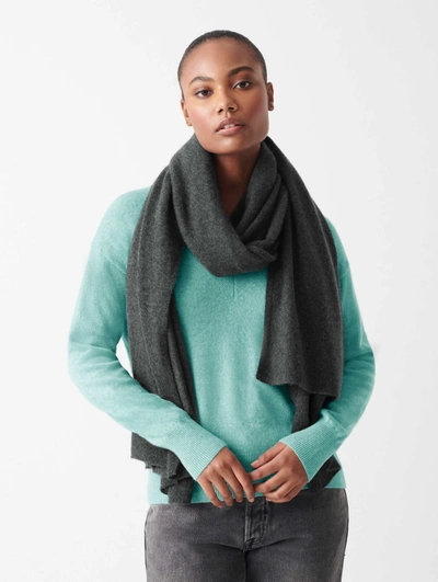 White + Warren Cashmere Scarf In Charcoal Heather In Grey