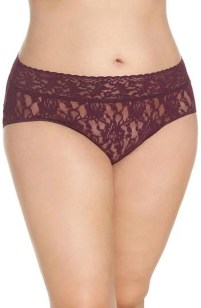 Hanky Panky French Briefs In Dark Dahlia