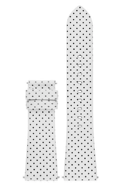 Michael Kors Bradshaw Interchangeable Leather Strap In White