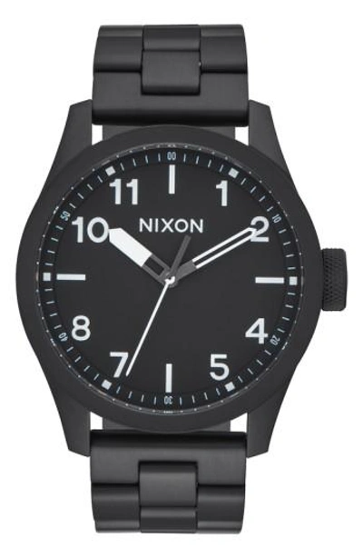 Nixon 'safari' Bracelet Watch, 43mm In Black