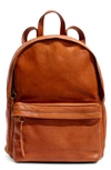 Madewell Lorimer Leather Backpack In English Saddle